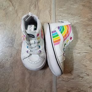 Vans toddler rainbow high tops